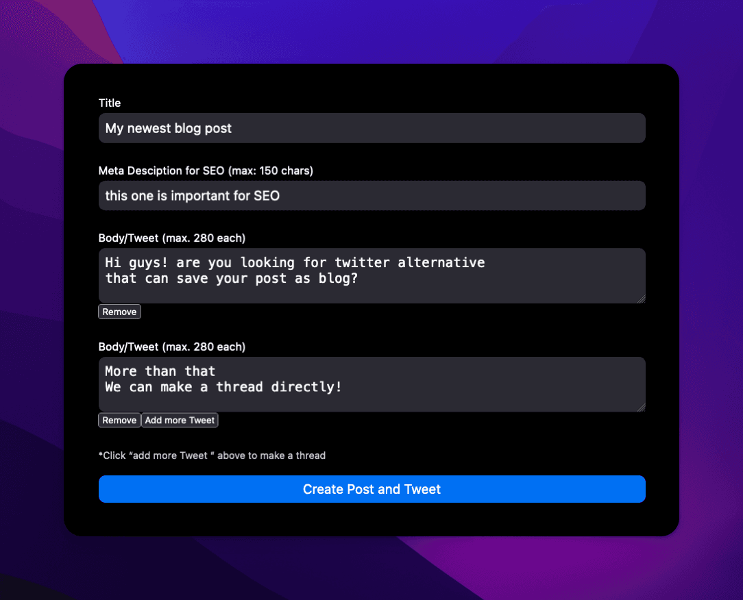 twitnest features